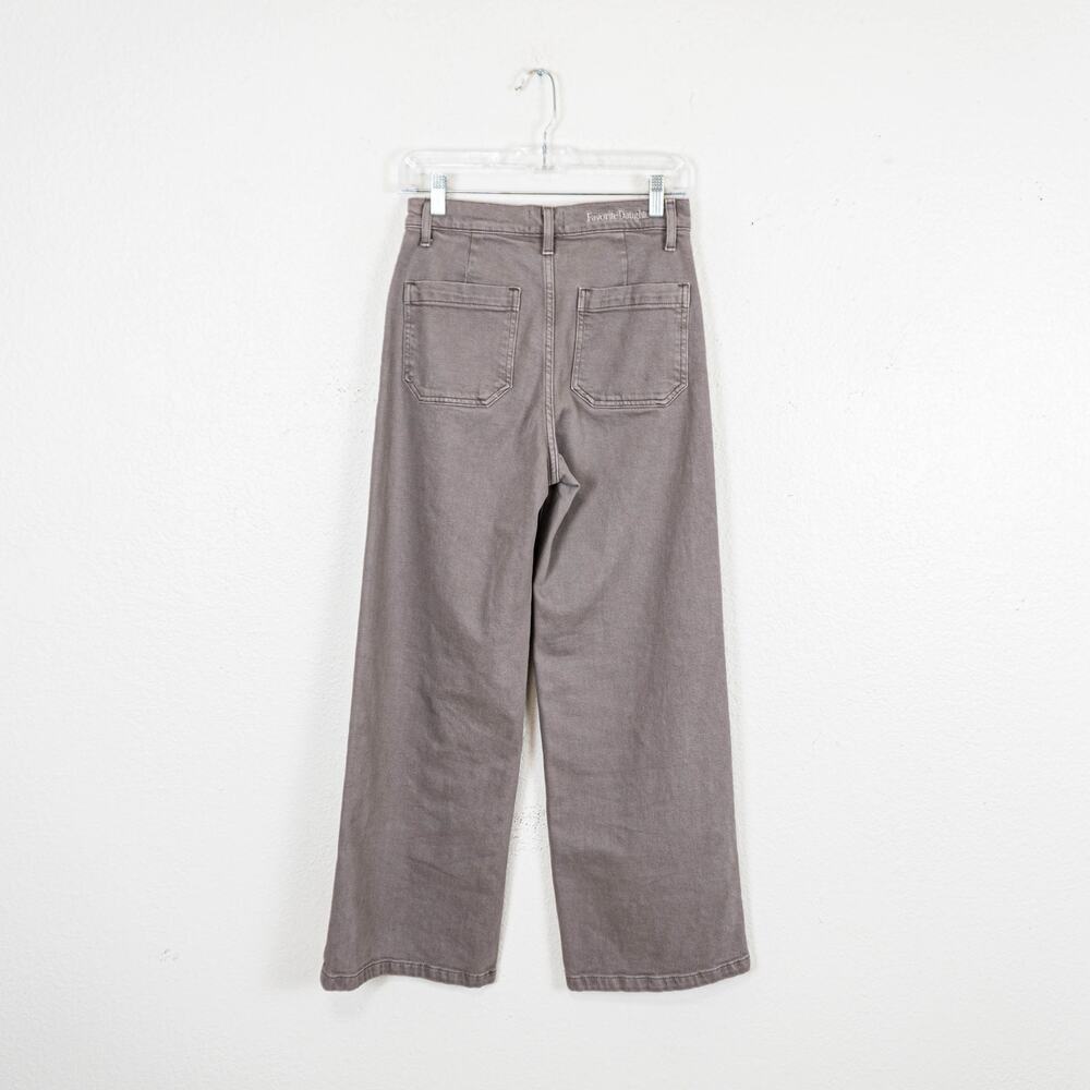 Favorite Daughter The Mischa High-Rise Wide-Leg Jeans in Soft Taupe 26 - Picture 12 of 12